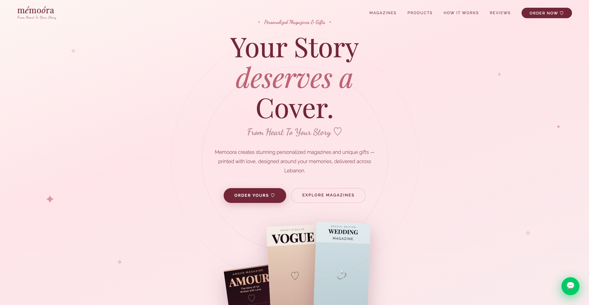 Memoora homepage